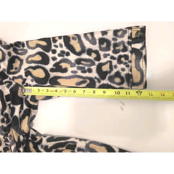 ST JOHN SoCa LEOPARD PRINT Large  TUNIC DRESS SLEEVE 97% COTTON, Retail $595 - Picture 8 of 9